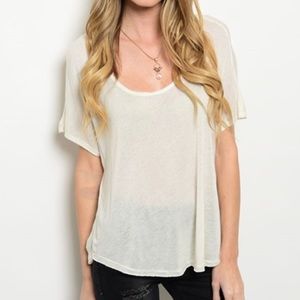 SALE🌴OATMEAL OR CREAM COLOR SEMI-SHEER GO TO TOP🌴‎